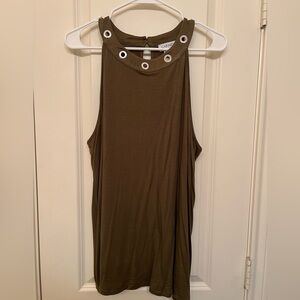 Olive Green Round Neck Tank